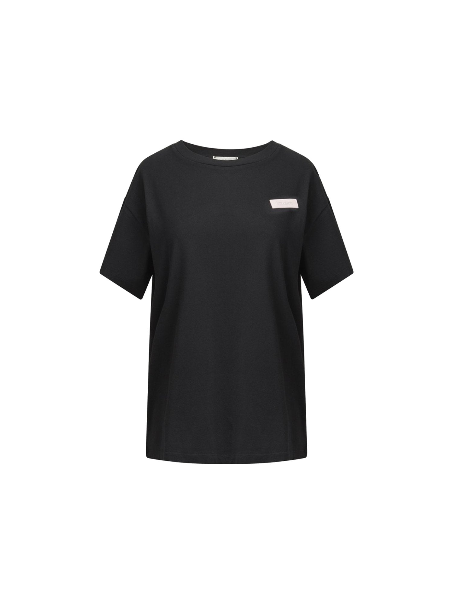 T-shirt manches courtes en coton jersey - Noir