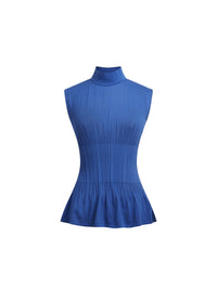 Pullover sans manche en coton dégradées - Bleu Electrique