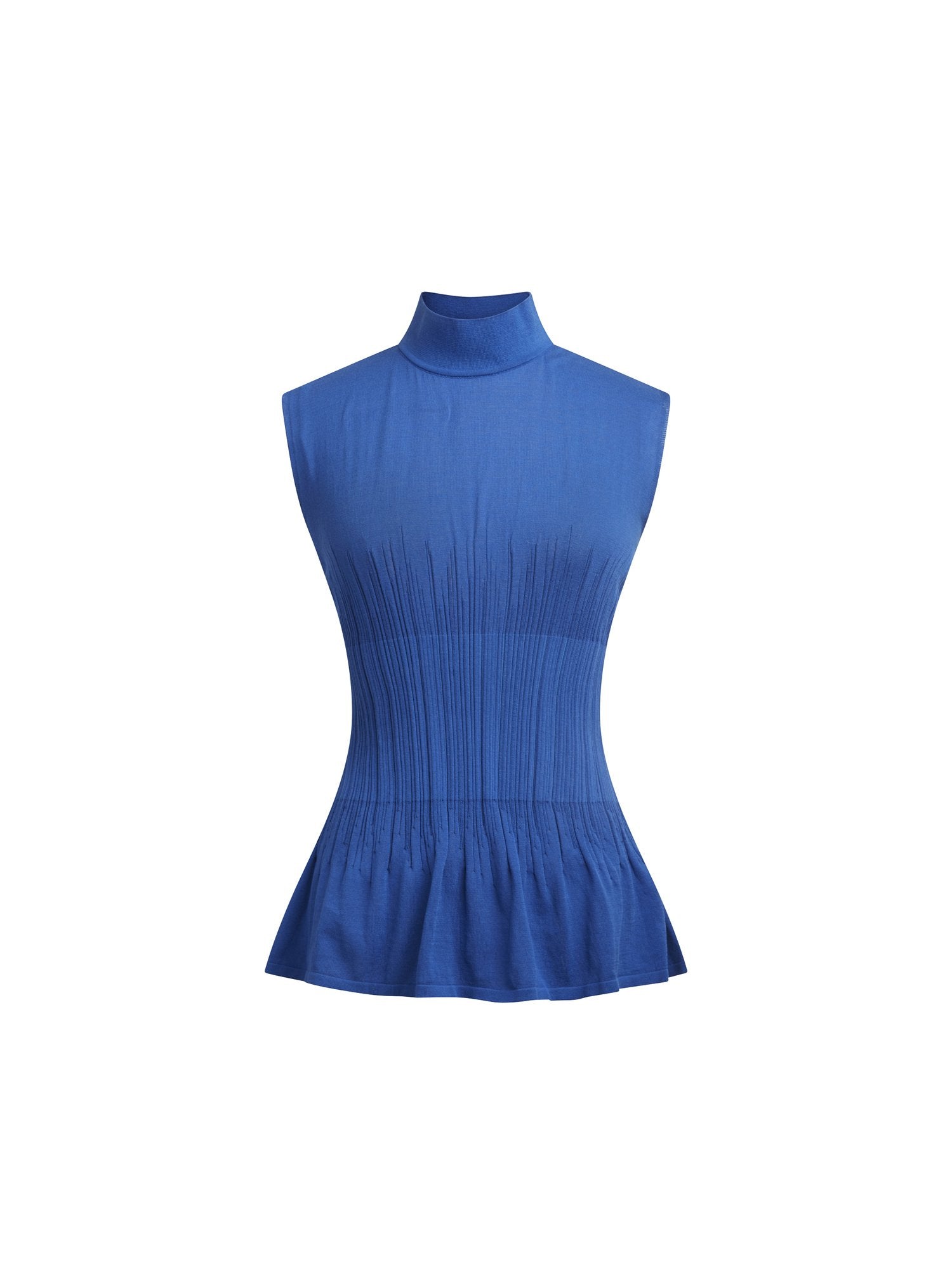 Pullover sans manche en coton dégradées - Bleu Electrique