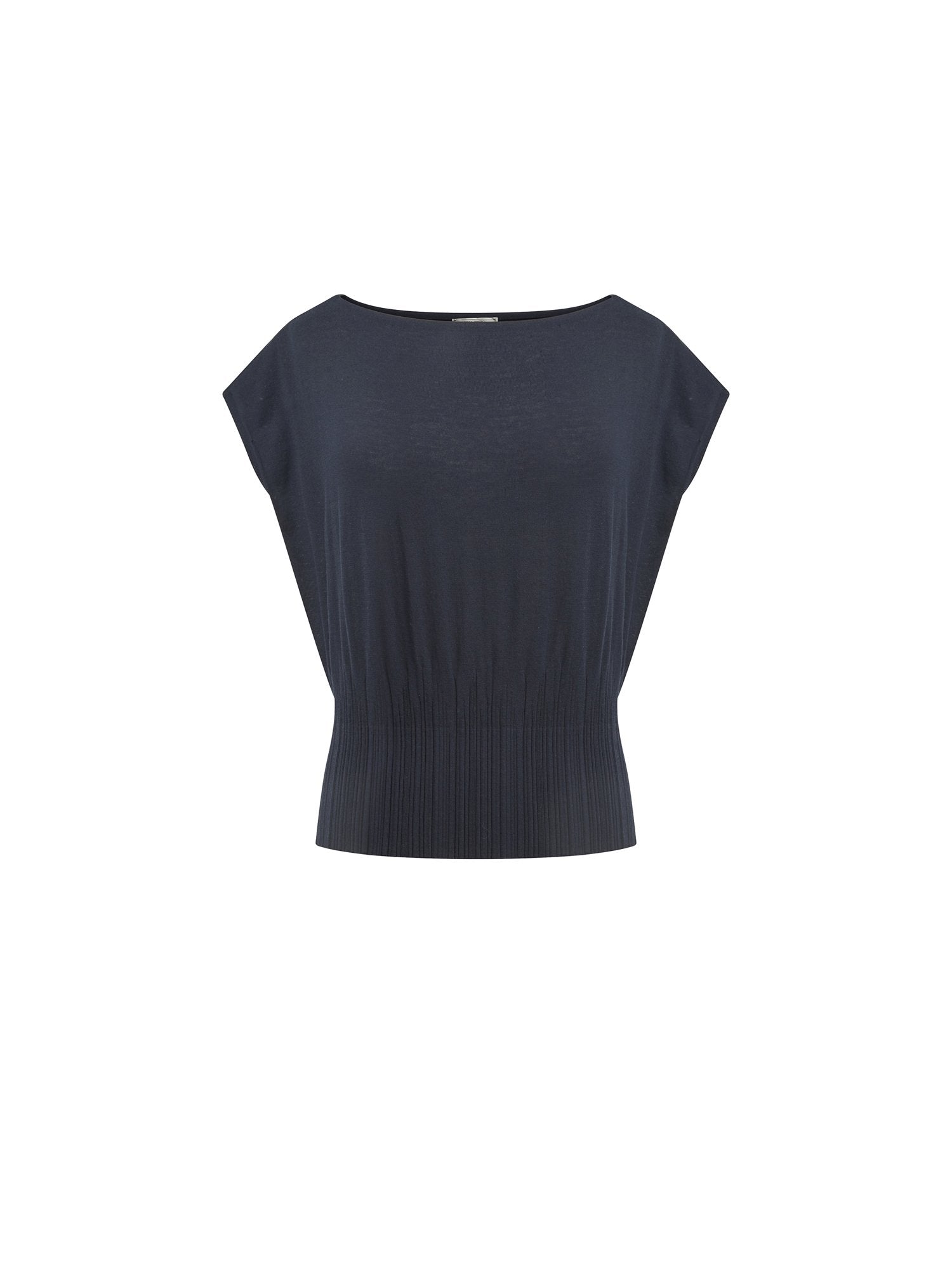 Pullover manches courtes en coton dégradées - Navy