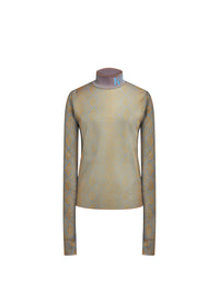 Pullover manches longues en jacquard python - Orange & Bleu