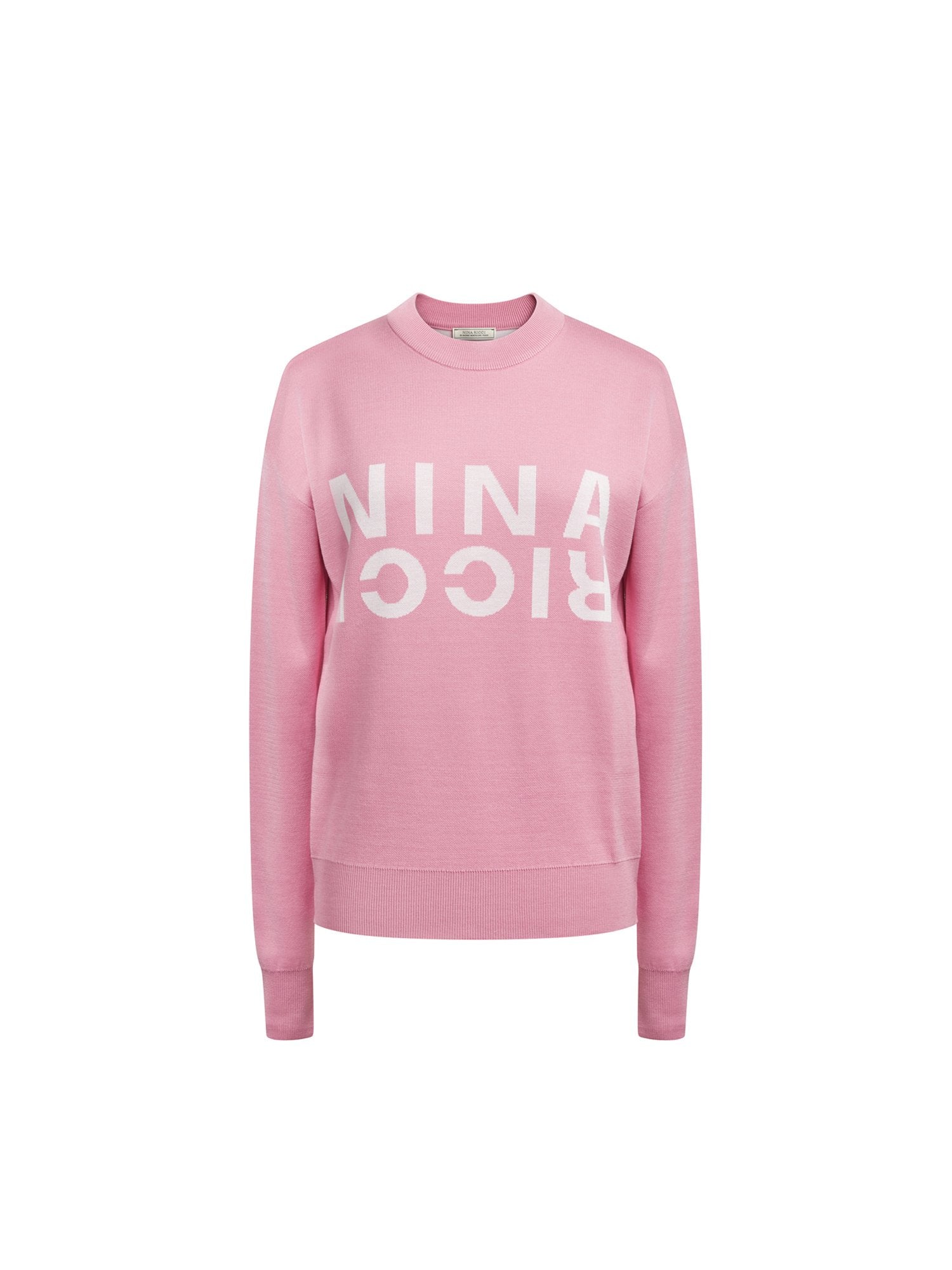 Pullover manches longues en coton de soie - Bubblegum