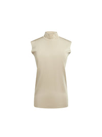 Pullover sans manche en maille - Beige