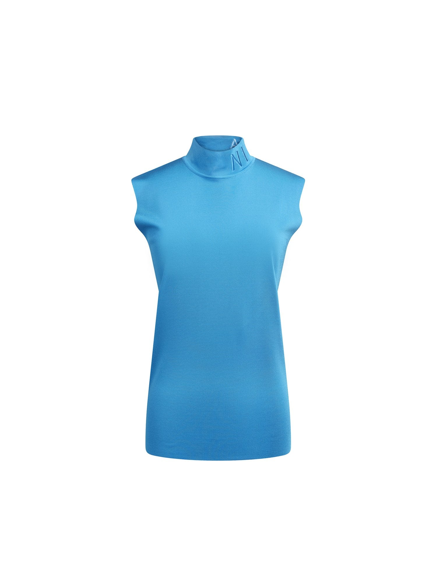 Pullover sans manche en maille - Cyan
