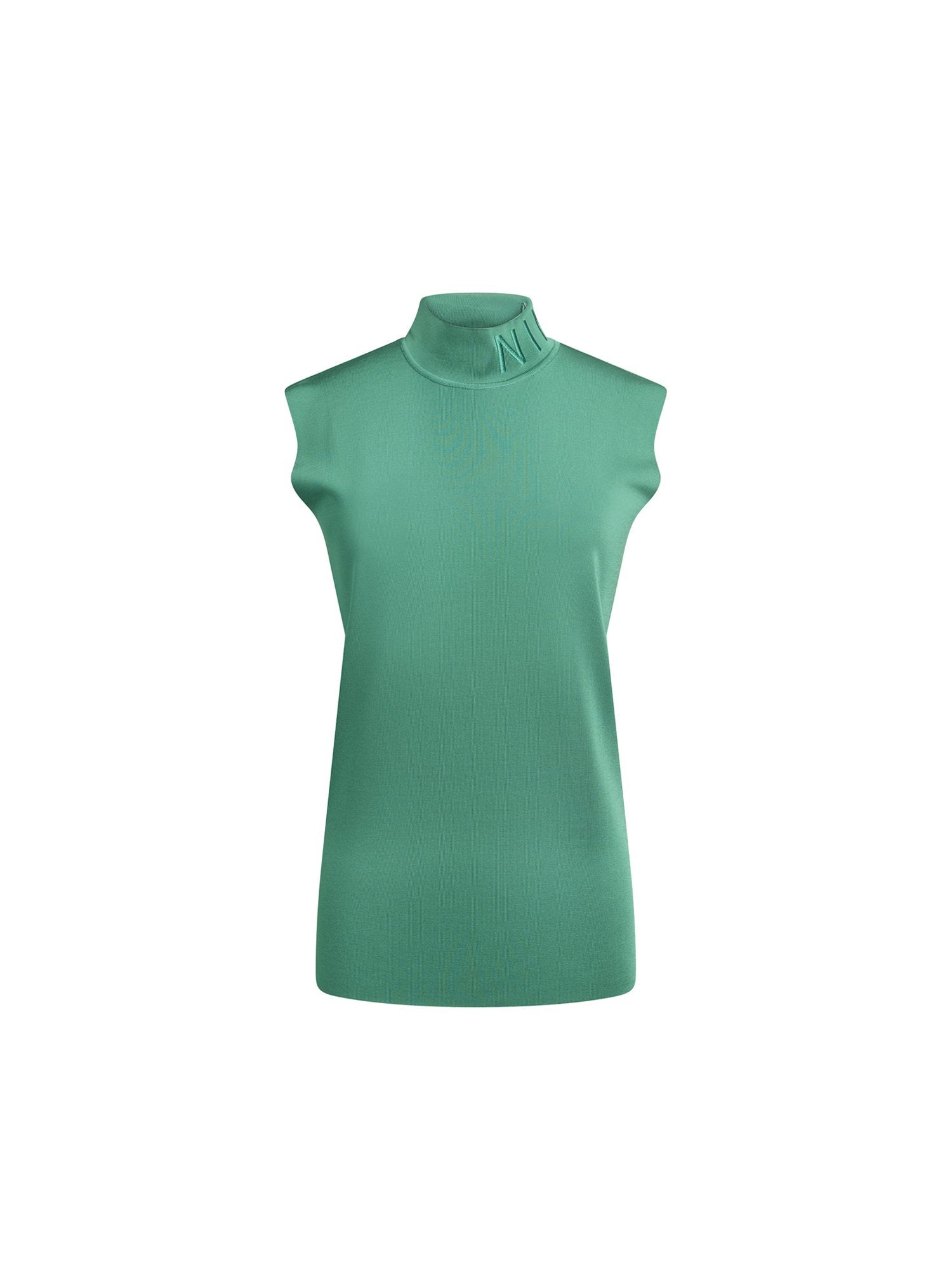 Pullover sans manche en maille - Vert foncé