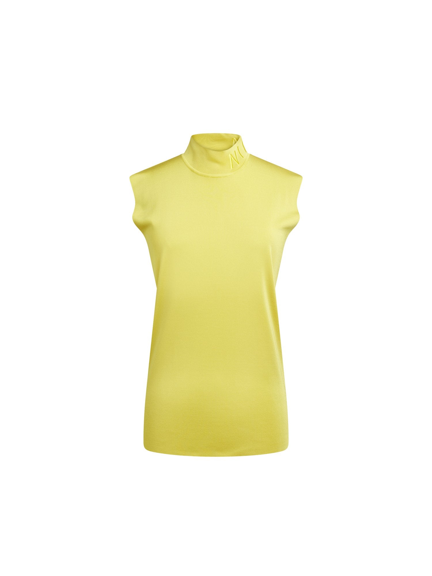 Pullover sans manche en maille - Jaune
