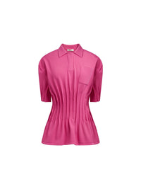 Top en maille éponge - Fuchsia