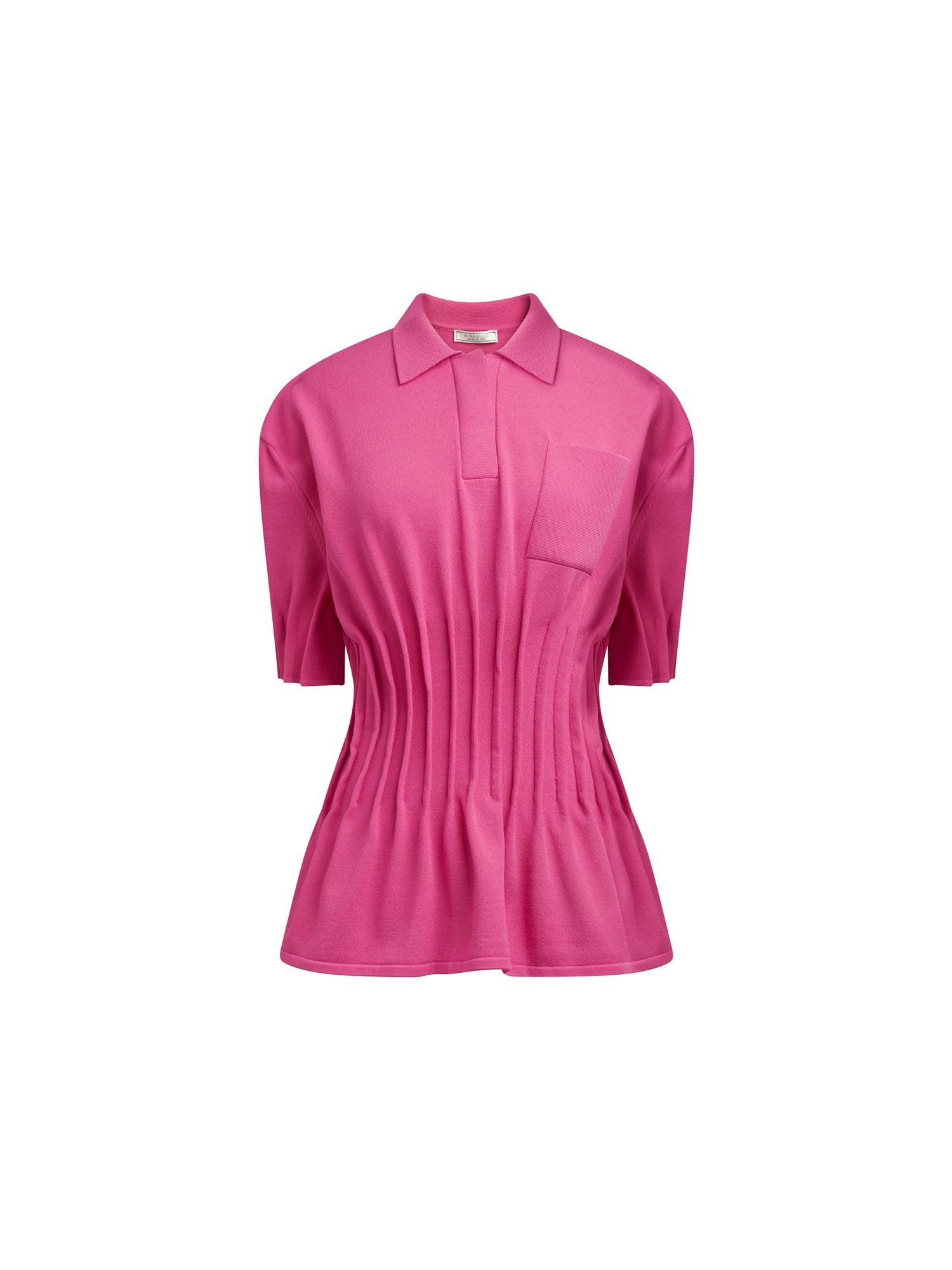 Top en maille éponge - Fuchsia