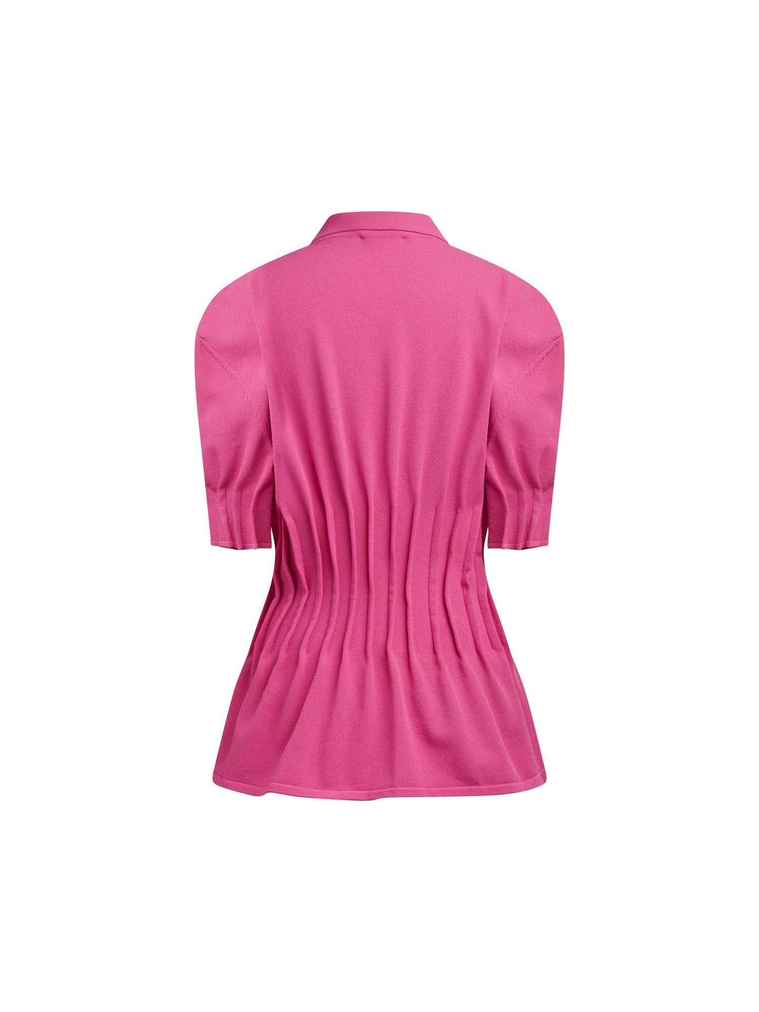 Top en maille éponge - Fuchsia