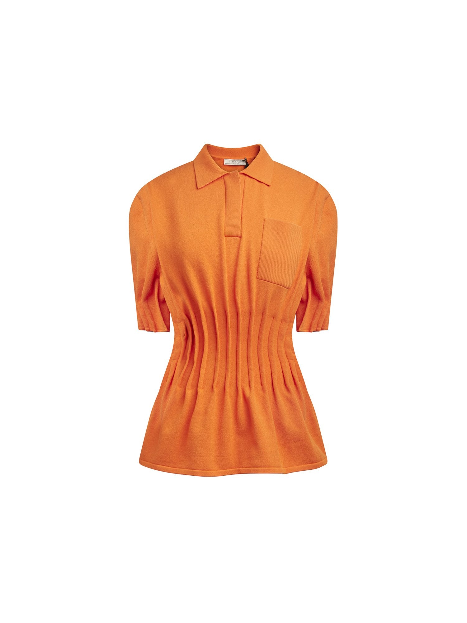 Top en maille éponge - Mandarine
