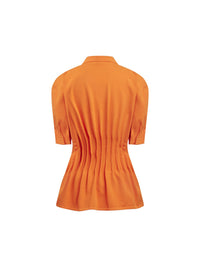Top en maille éponge - Mandarine