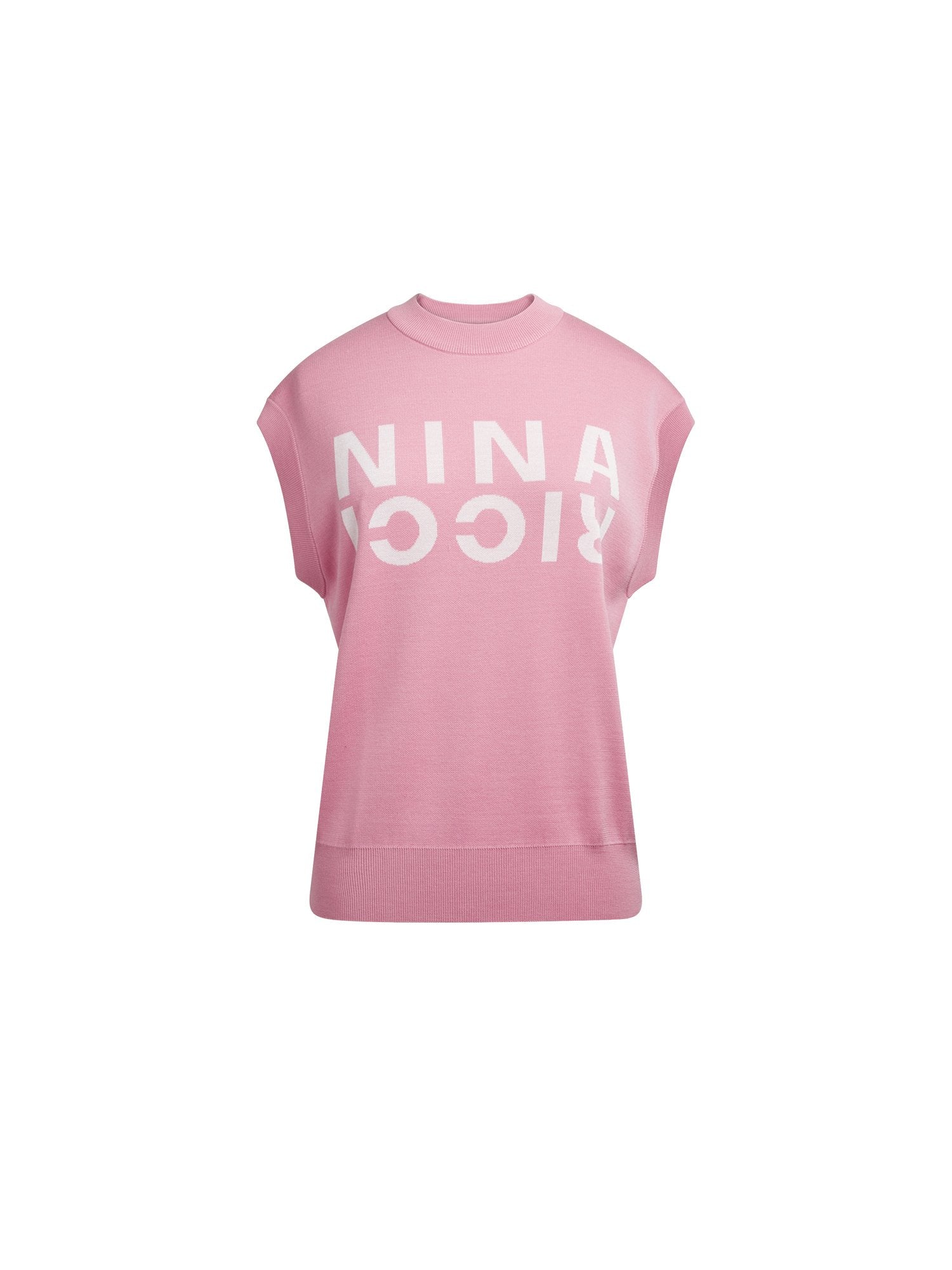 Pullover sans manche en coton de soie - Bubblegum