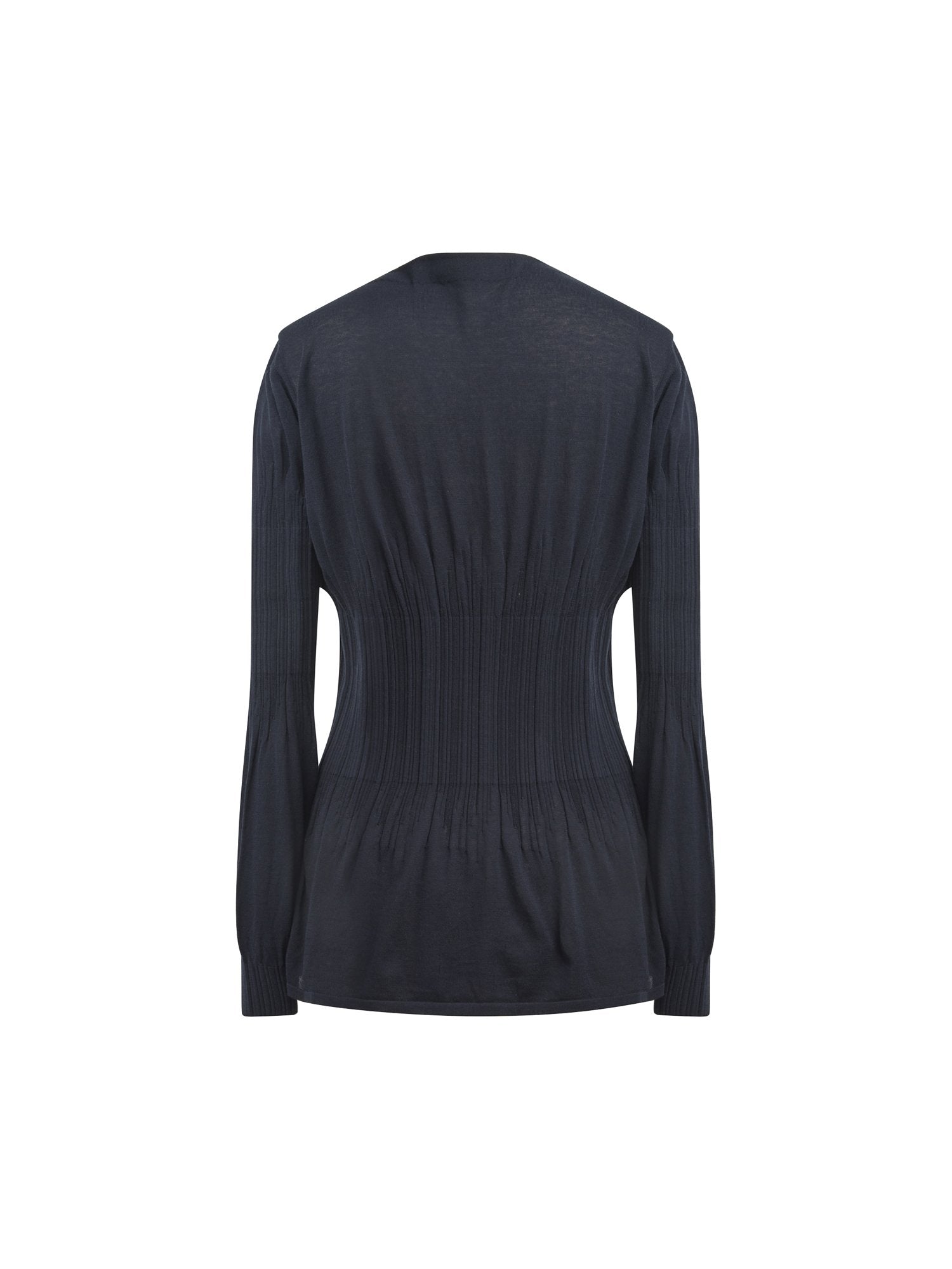 Cardigan manches longues en coton dégradées - Navy