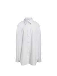 Chemise manches longues en popeline - Blanc & Noir