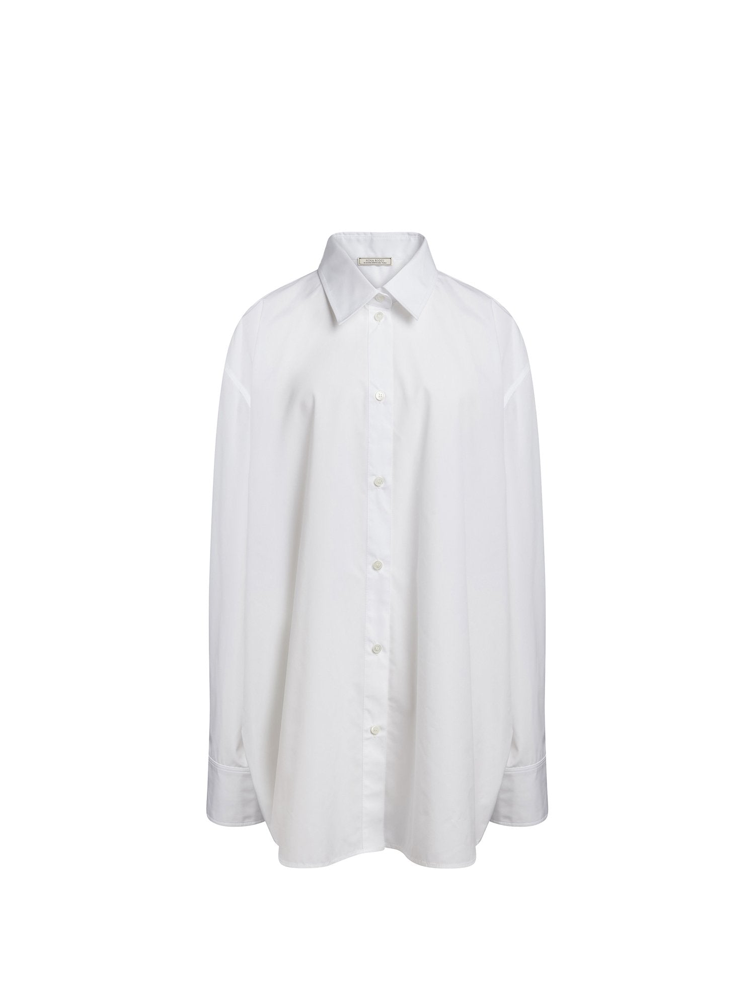 Chemise manches longues en popeline - Blanc & Noir