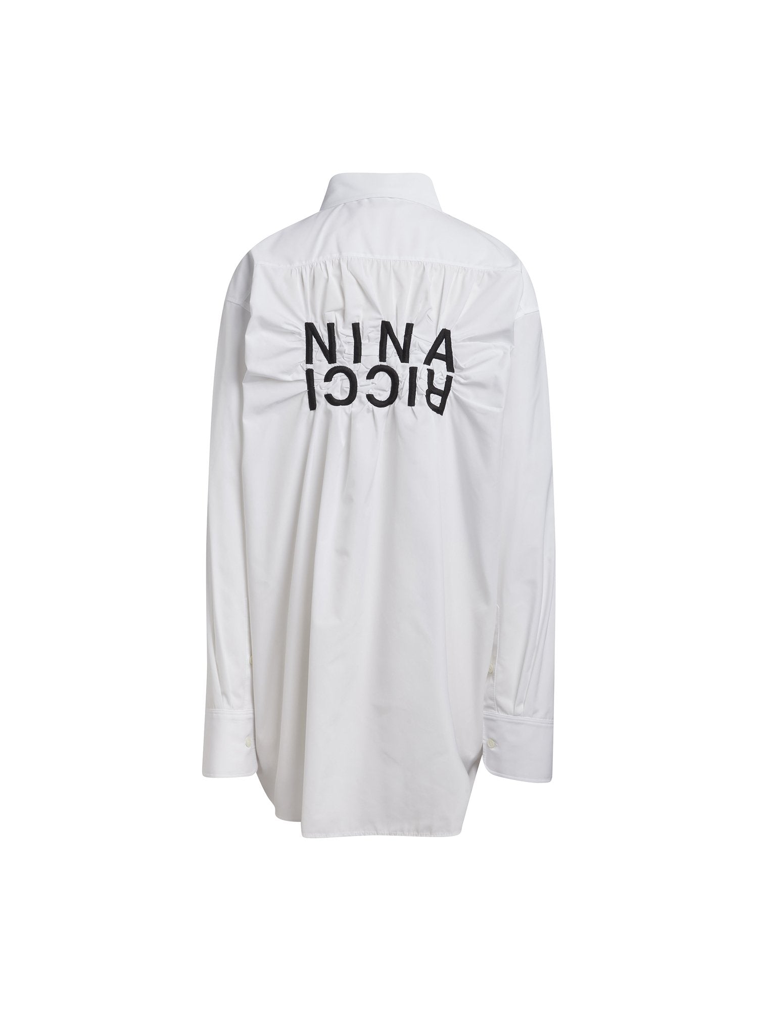 Chemise manches longues en popeline - Blanc & Noir