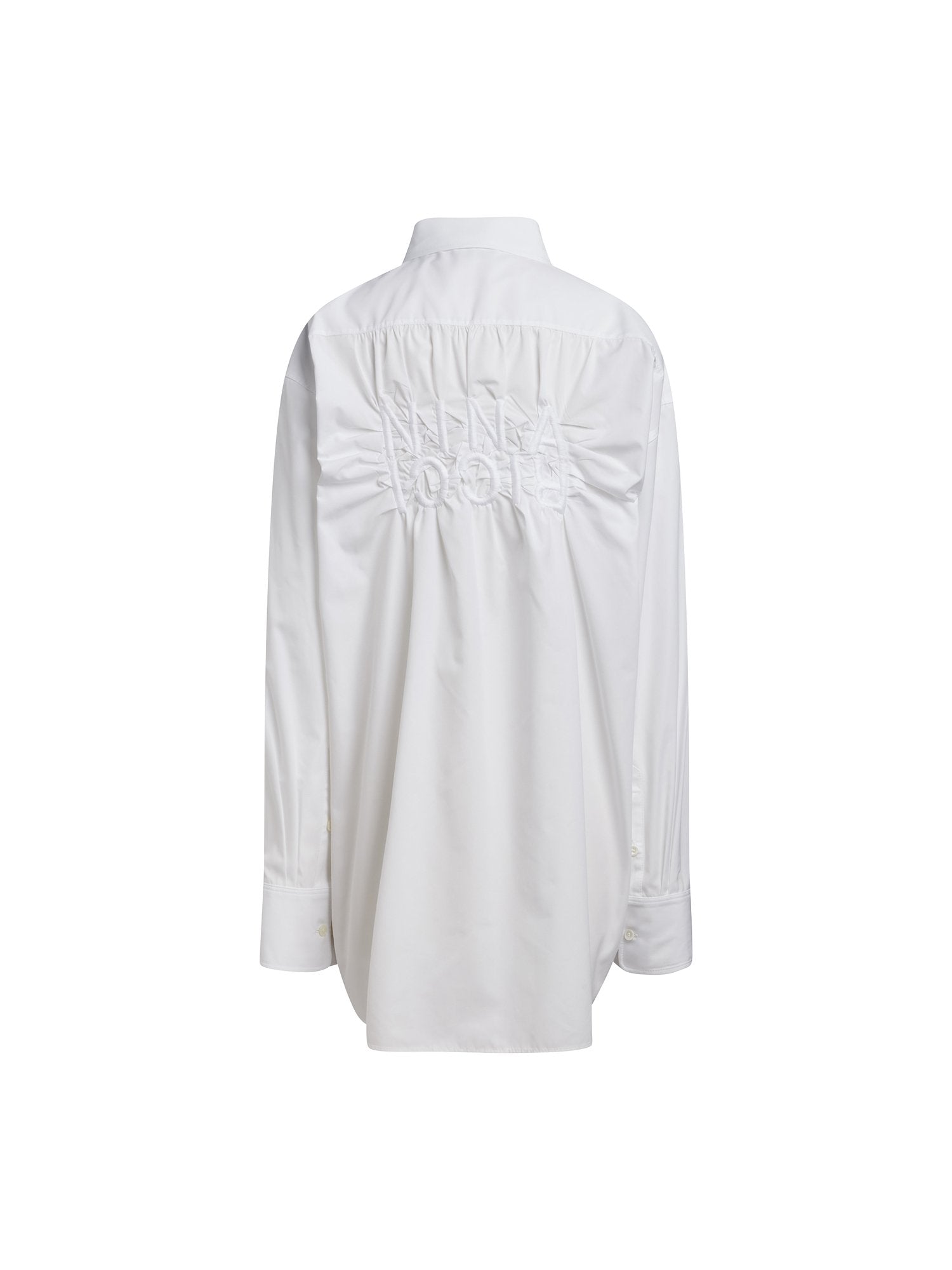 Chemise manches longues en popeline - Blanc & Blanc