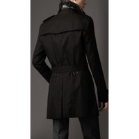 Trench-coat en gabardine de coton - Black