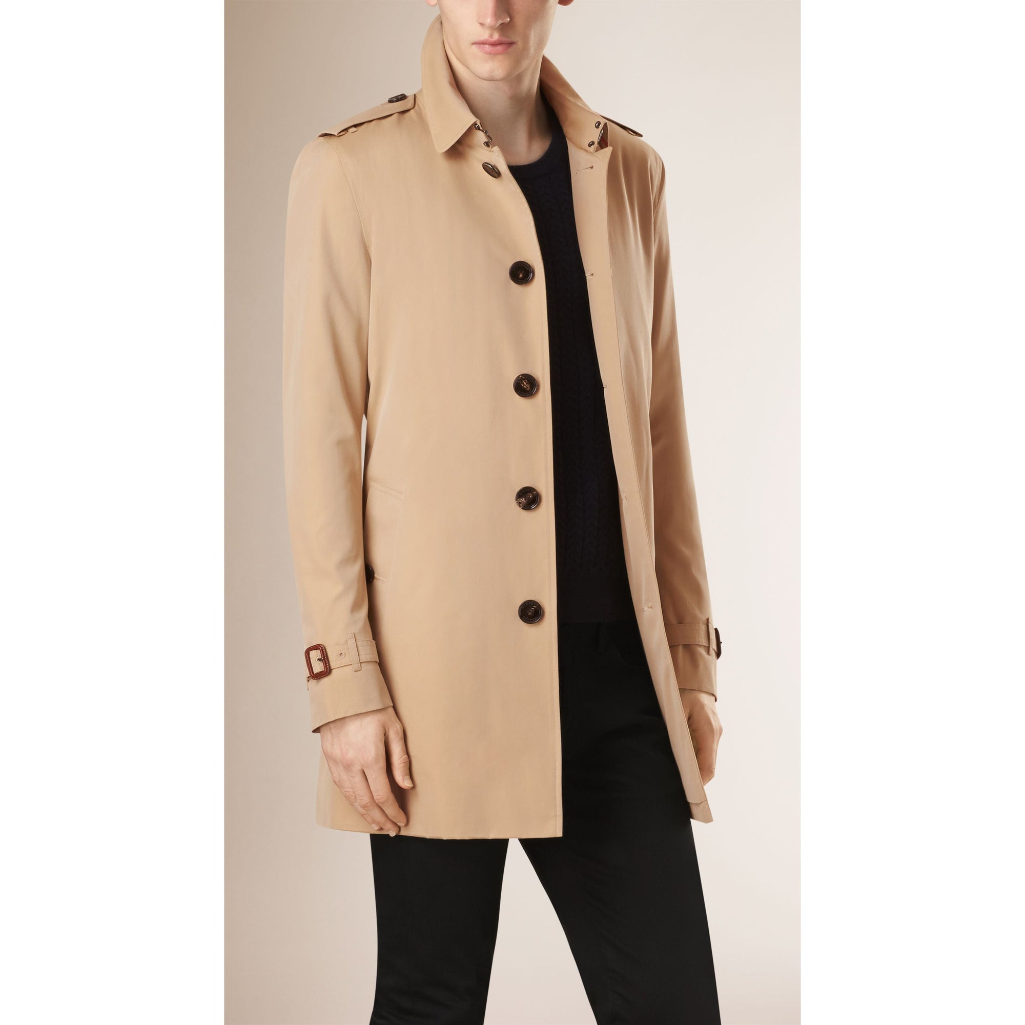 Trench-coat en gabardine de coton - Honey