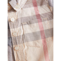 Combinaison en coton à motif check - Pale Classic Check