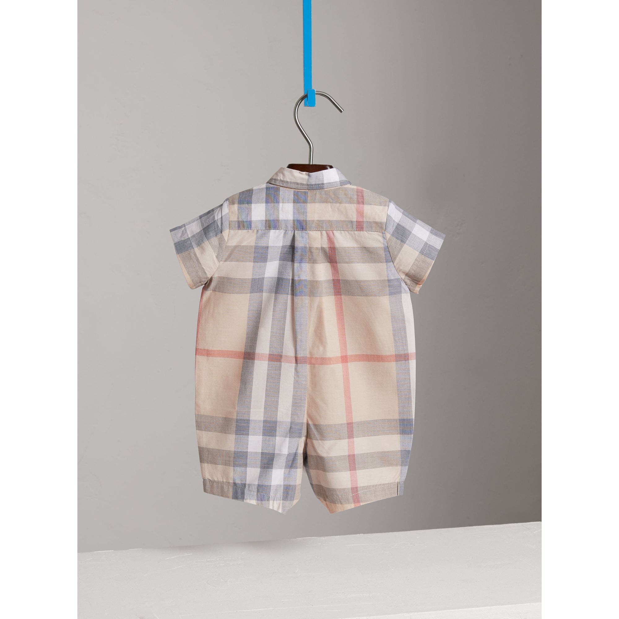 Combinaison en coton à motif check - Pale Classic Check