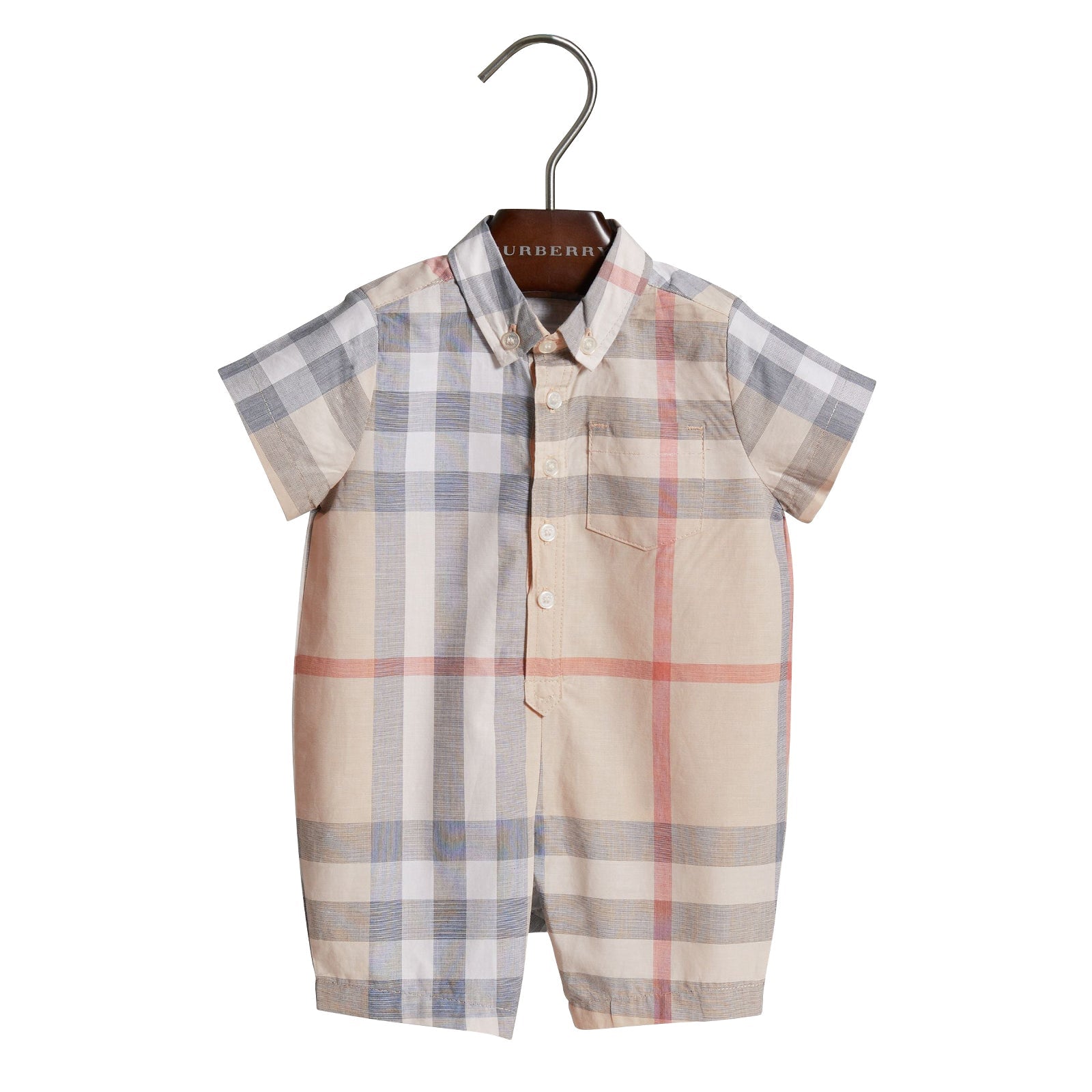 Combinaison en coton à motif check - Pale Classic Check