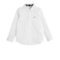 Chemise en coton à col boutonné - White