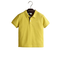 Polo avec plaquette en check - Bright Yellow
