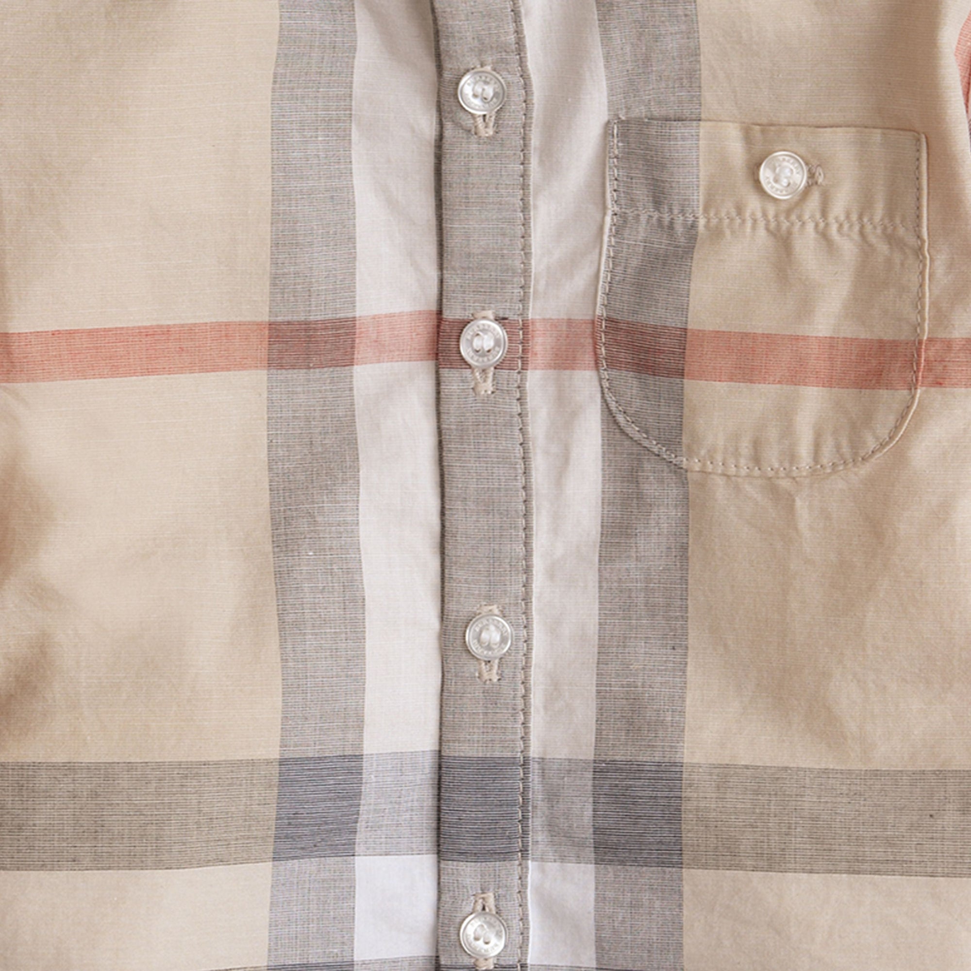 Chemise en coton délavé à motif check - Pale Classic Check