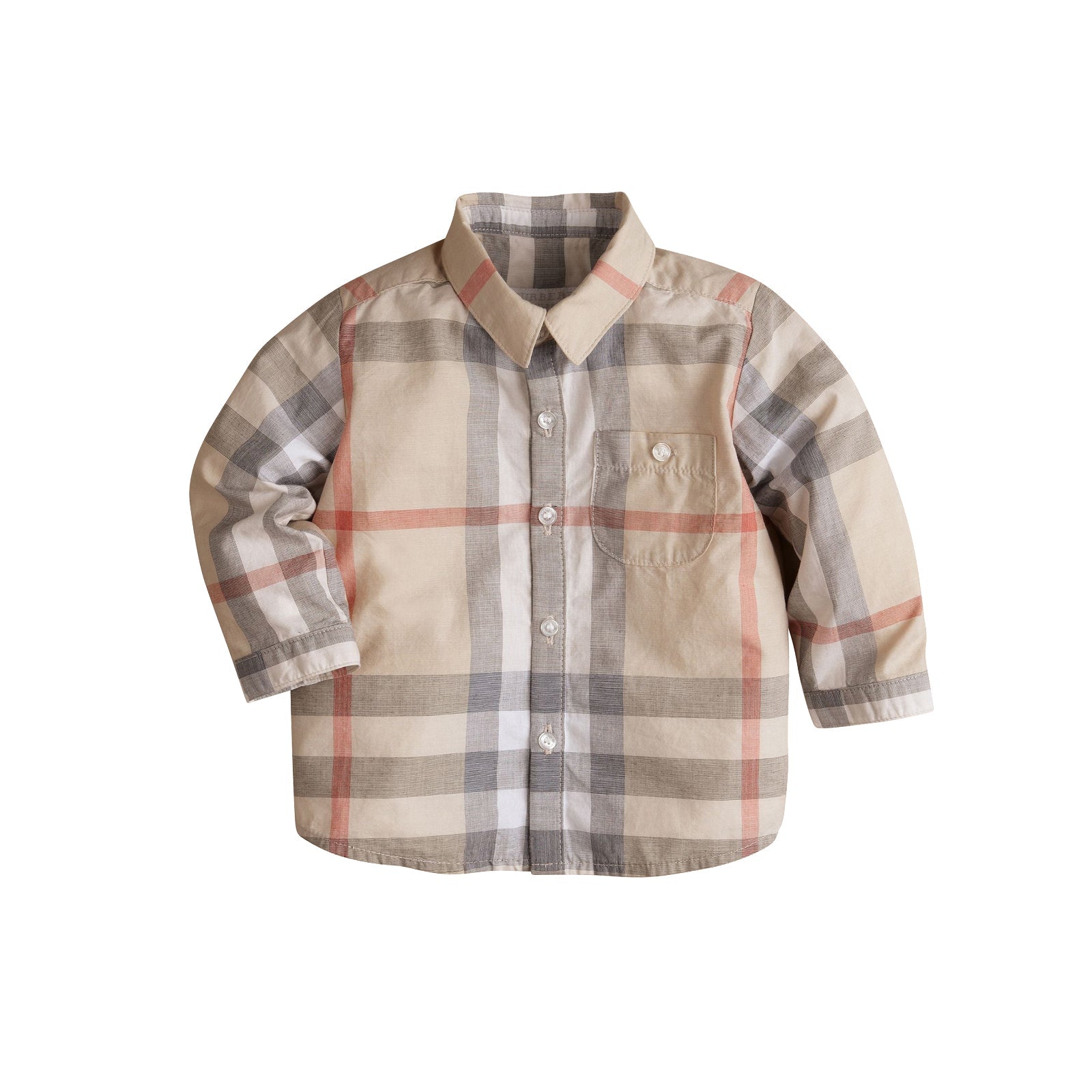 Chemise en coton délavé à motif check - Pale Classic Check