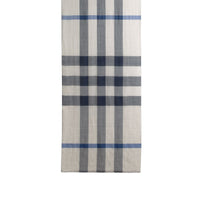 Écharpe en check laine et soie - Chalk White Check