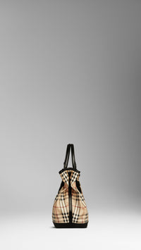 Sac tote medium en Haymarket Check - Black