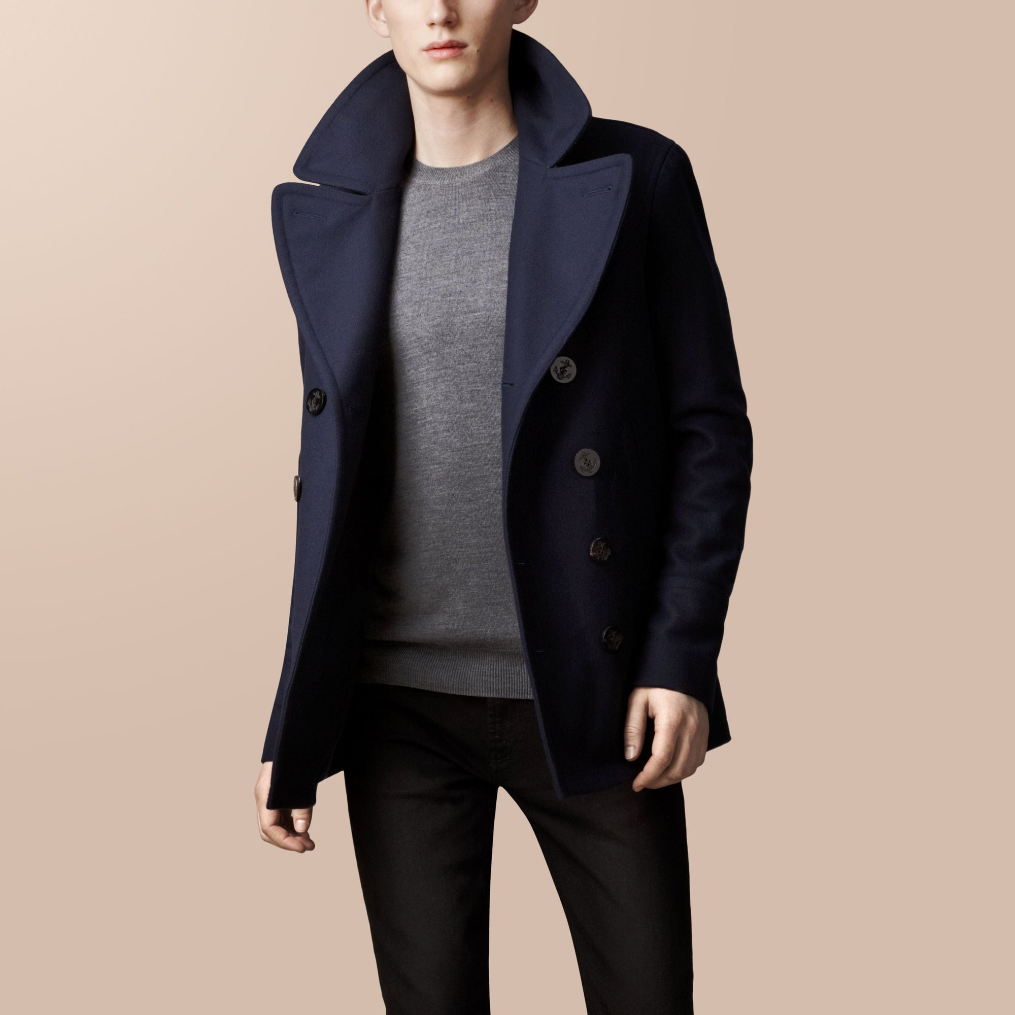 Caban en laine et cachemire - Navy