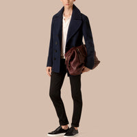 Caban en laine et cachemire - Navy