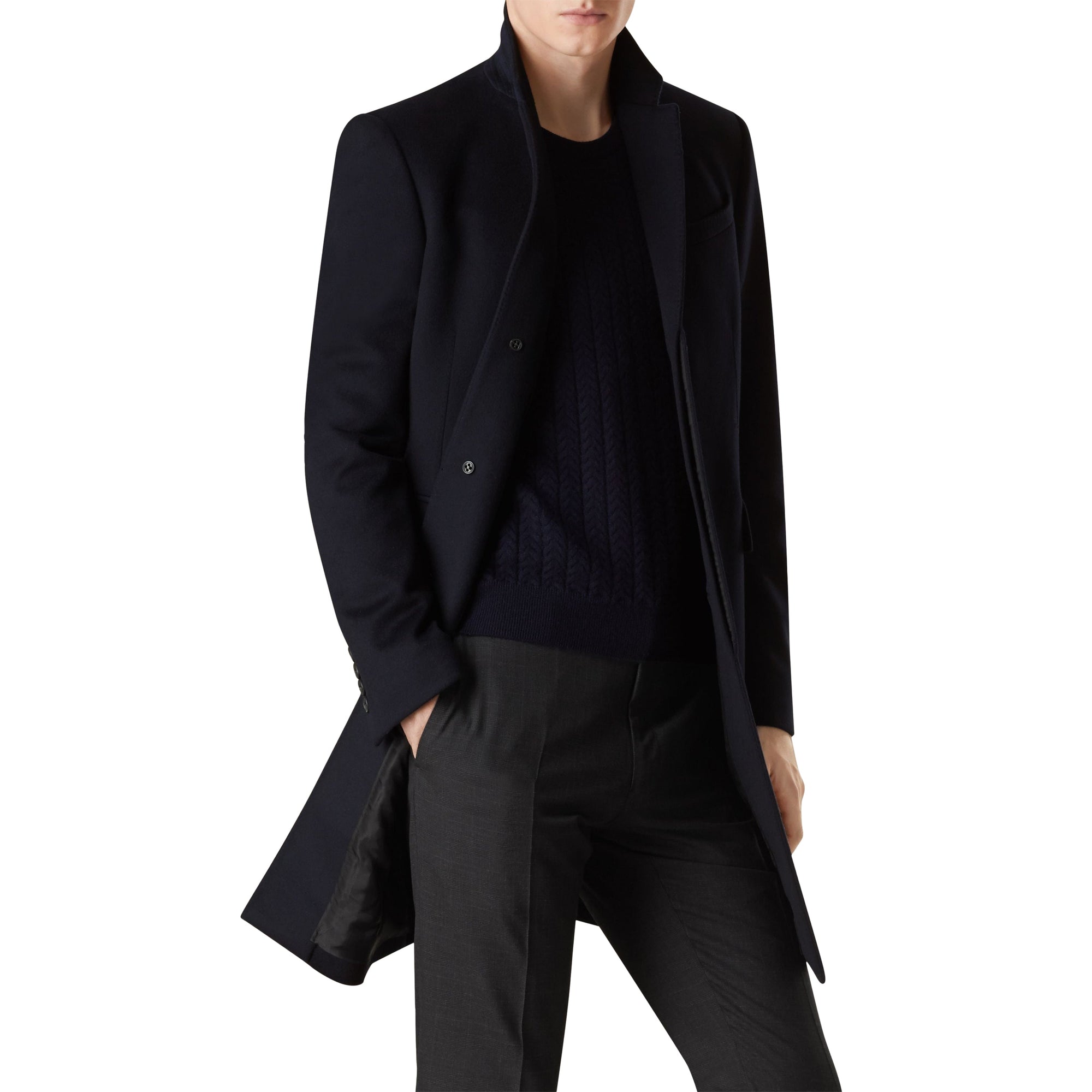 Pardessus en laine et cachemire - Navy