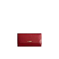 Portefeuille continental en cuir grainé - Blood Red