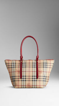 Petit sac tote en Haymarket Check - Military Red