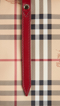 Petit sac tote en Haymarket Check - Military Red