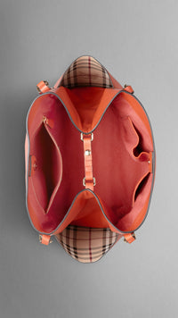 Petit sac tote en nappa - Burnt Amber