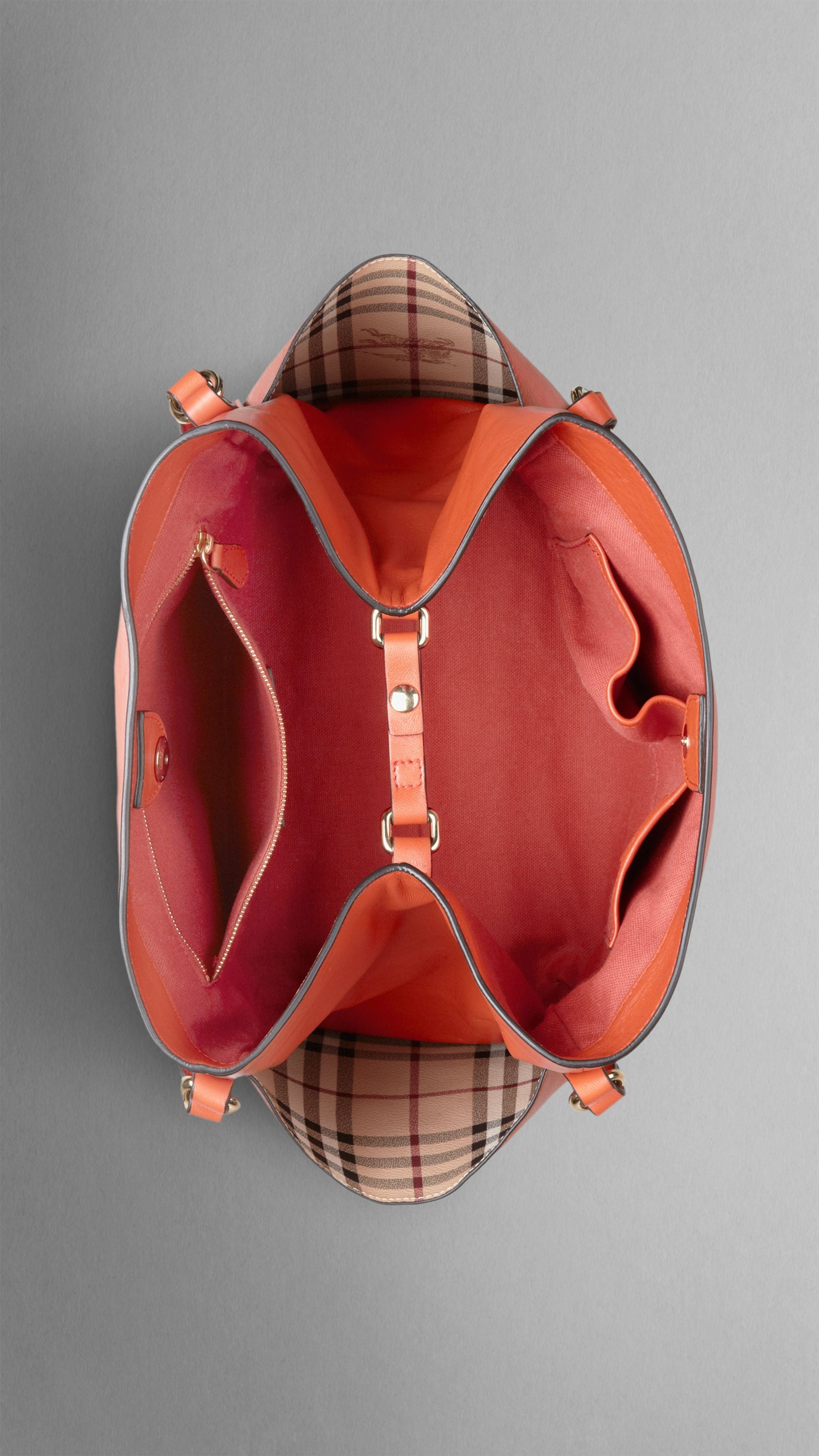 Petit sac tote en nappa - Burnt Amber