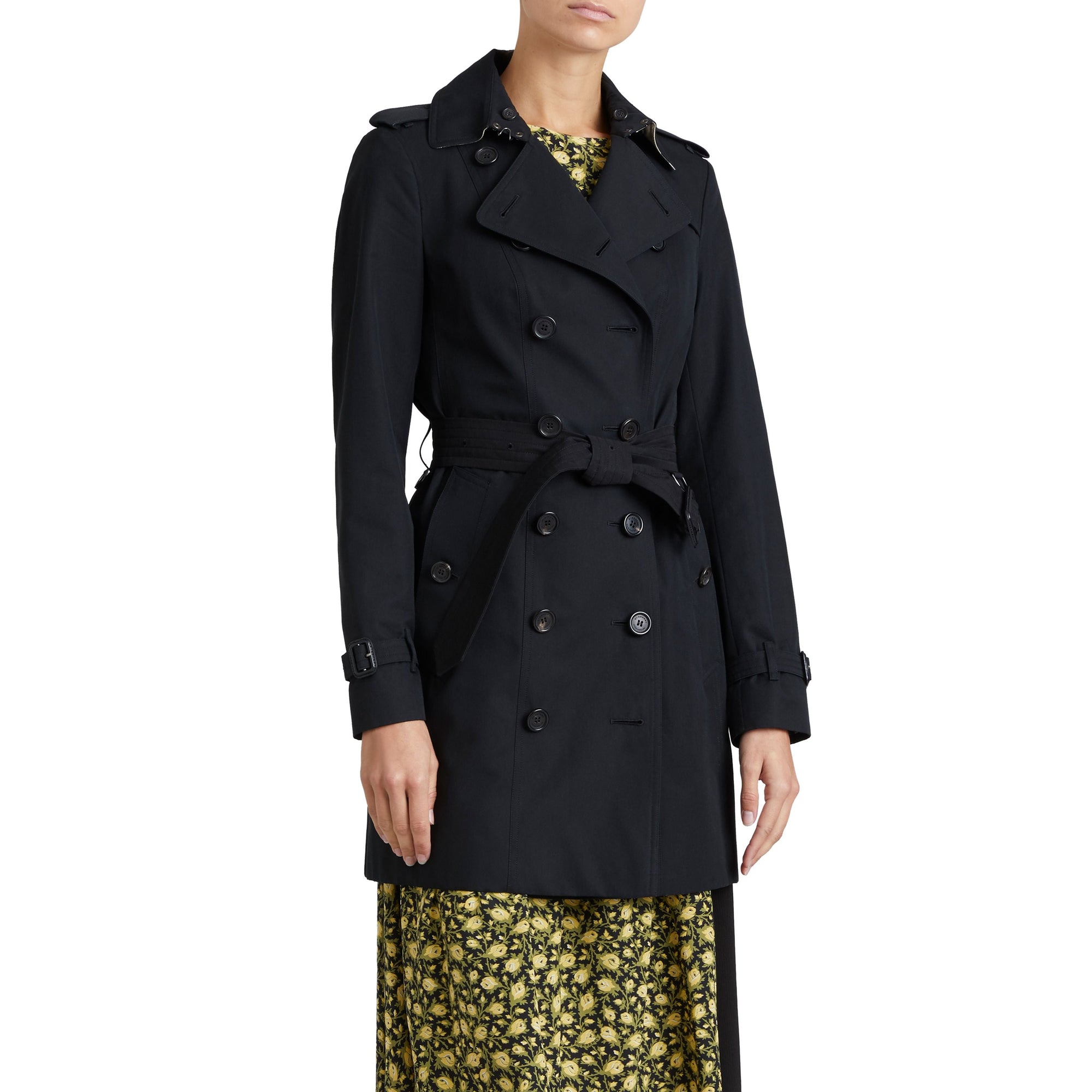 The Sandringham Trench mi-long - Black
