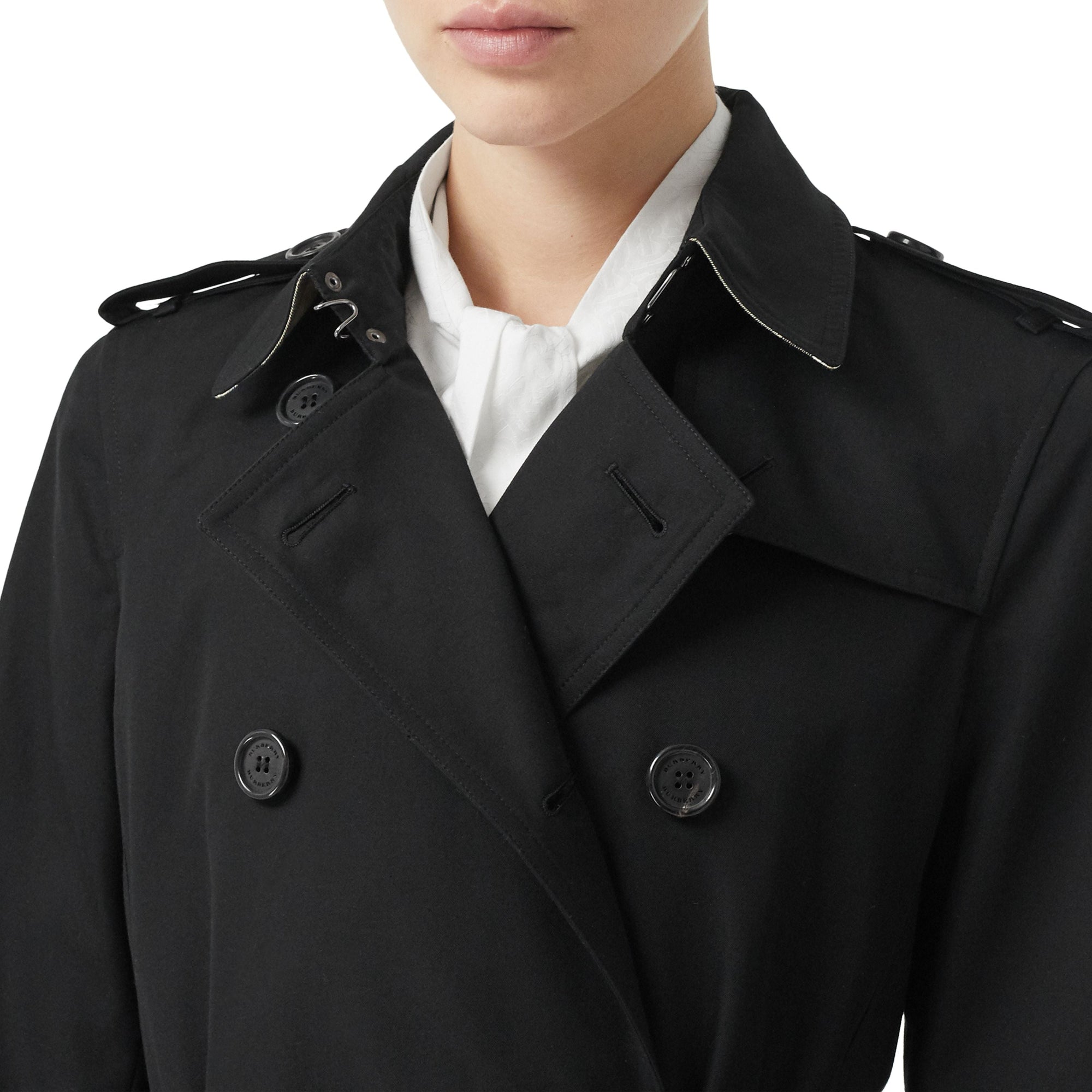 The Kensington Trench mi-long - Black