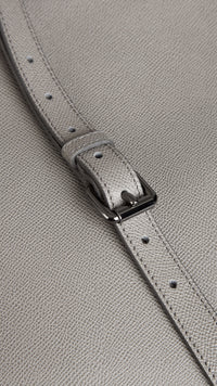 Petite sacoche à bandoulière en cuir London - Nickel