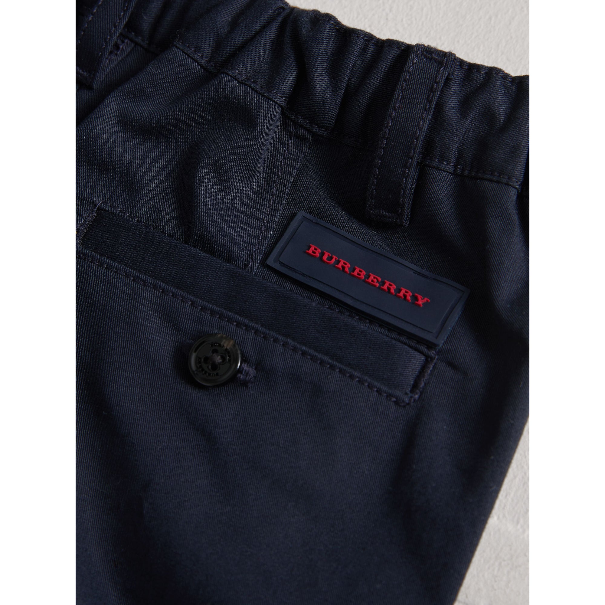 Pantalon chino avec revers en check - Ink