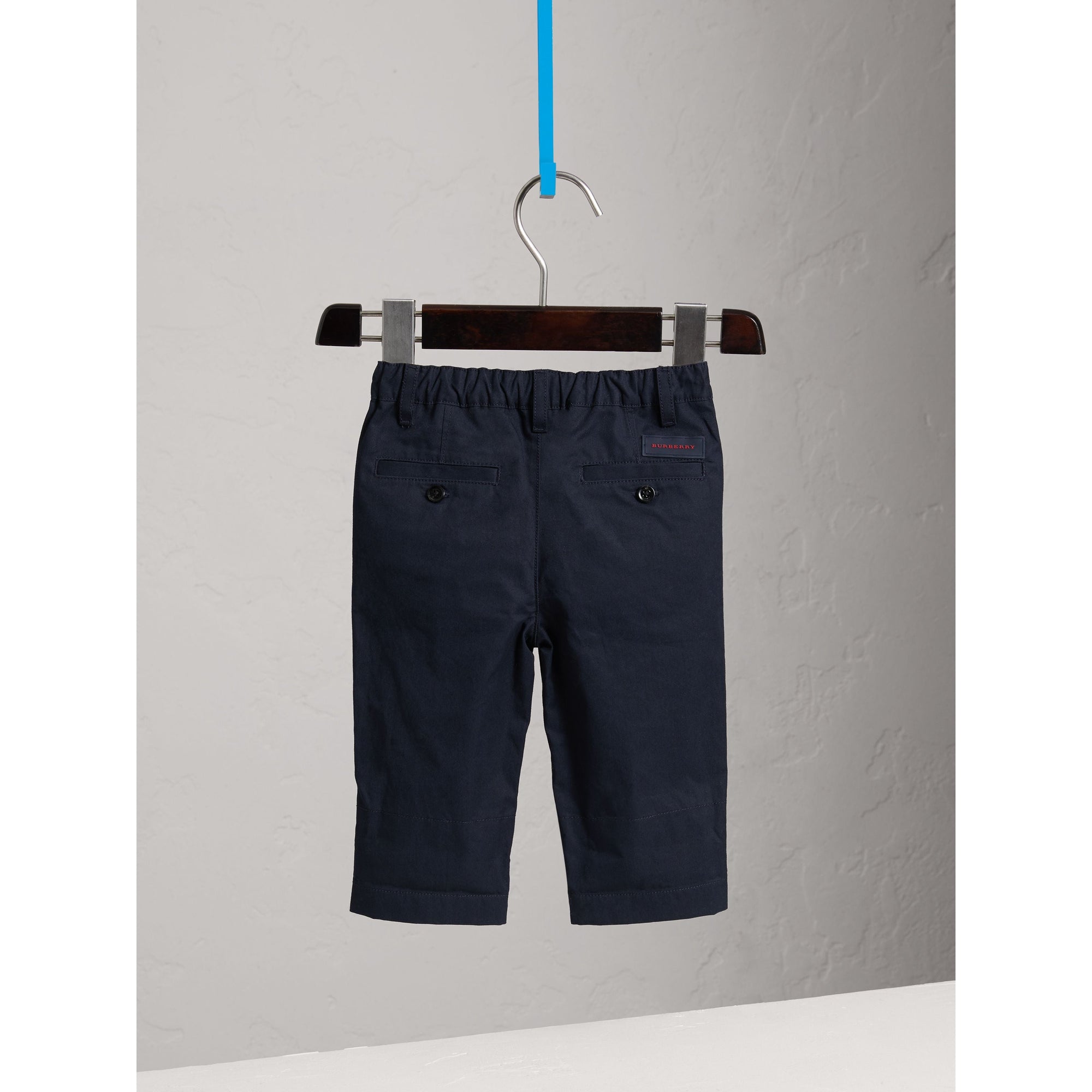 Pantalon chino avec revers en check - Ink