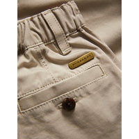 Pantalon chino avec revers en check - Taupe