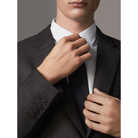 Costume de coupe moderne en laine vierge Travel Tailoring - Dark Grey Melange