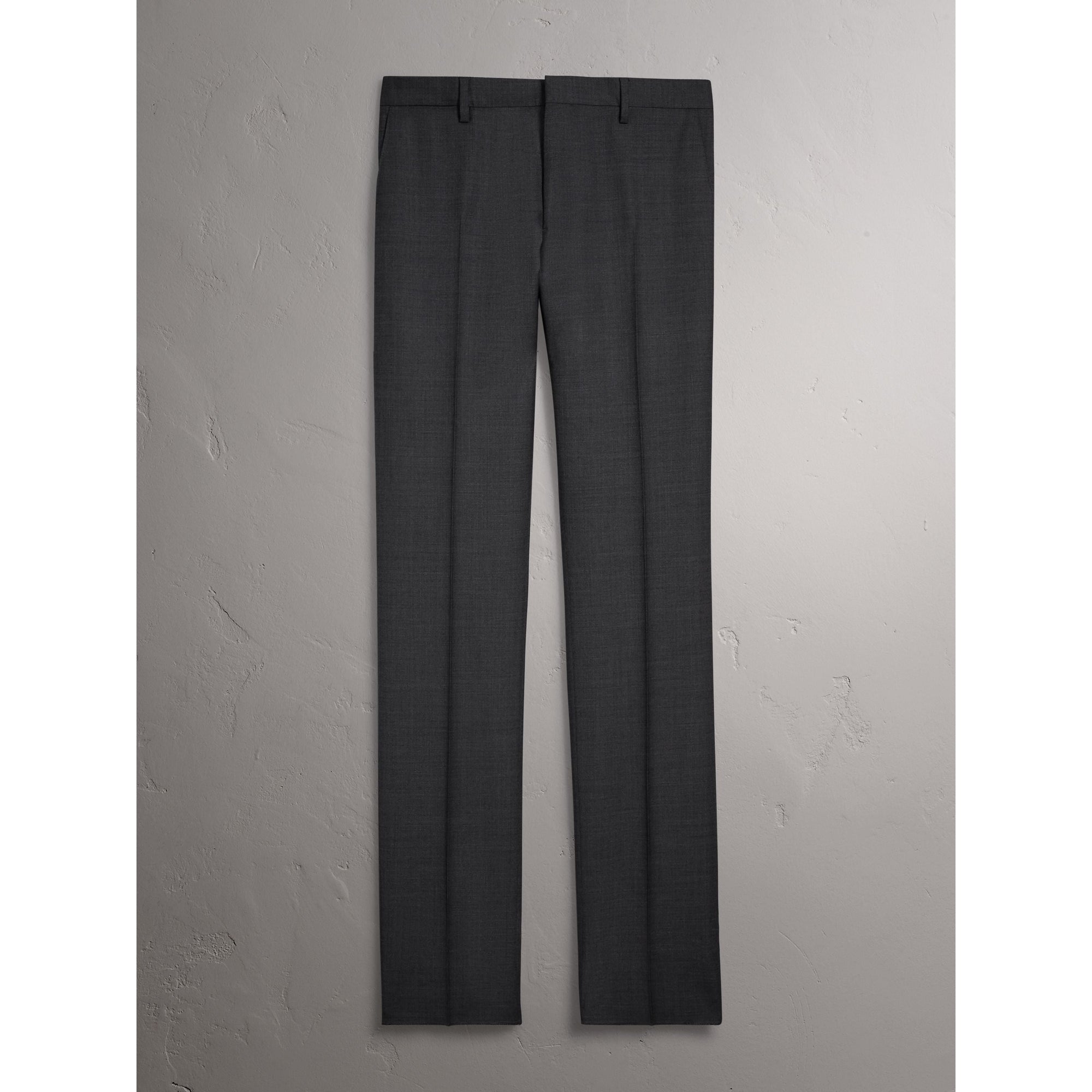 Costume de coupe moderne en laine vierge Travel Tailoring - Dark Grey Melange