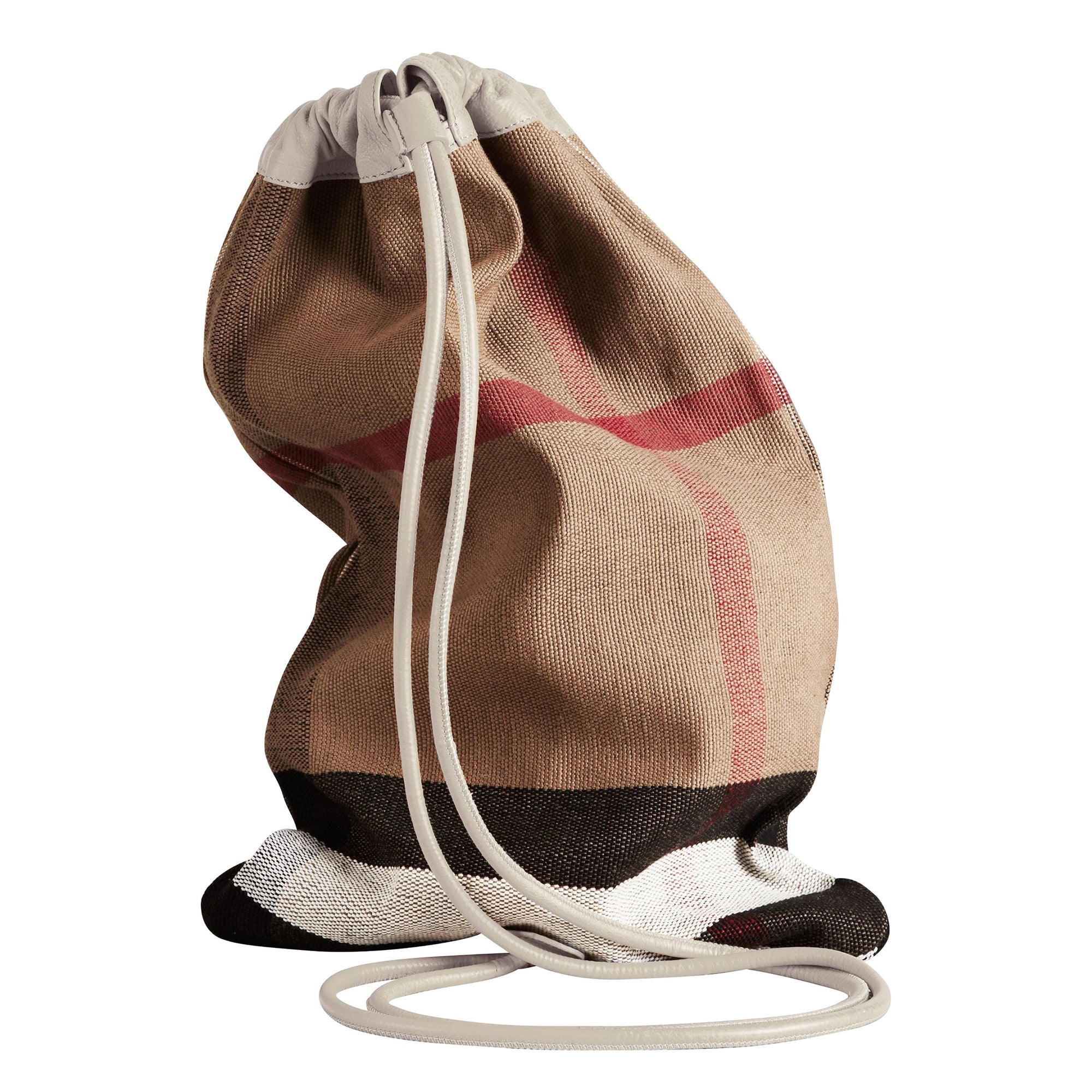 The Little Duffle en toile check - Ecru