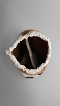 The Little Duffle en toile check - Ecru